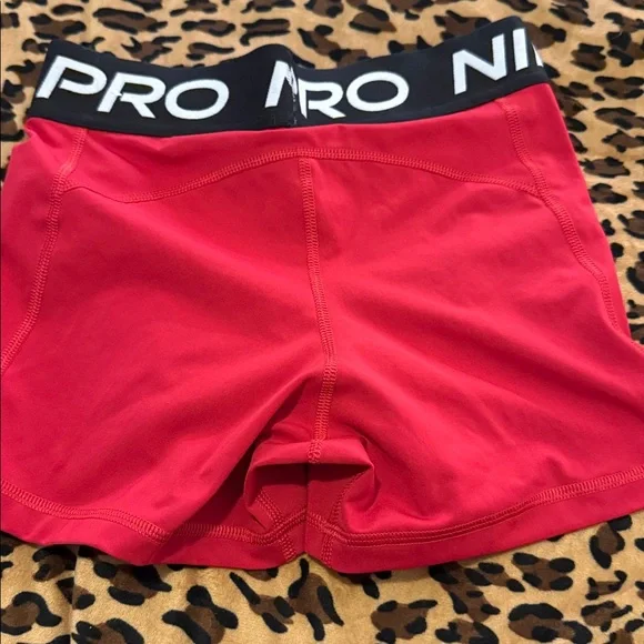Nike Women's Red Athletic Shorts - Picture 2 of 3